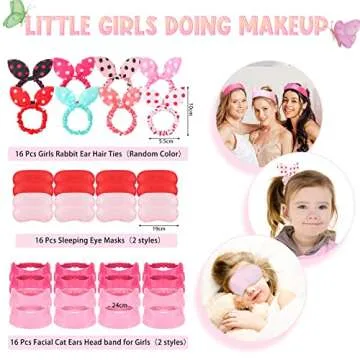 192 Pcs Pink Spa Party Supplies for Girls Fun Activities