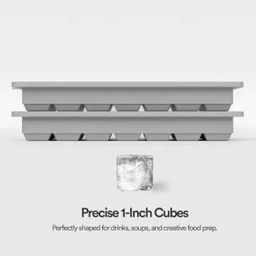 glacio Small Ice Cube Silicone Trays with Lids - BPA-Free, Flexible Ice Molds for Cocktails and Beverages - Set of 2