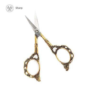 Professional Manicure Scissors, EBANKU Vintage Stainless Steel Cuticle Precision Beauty Grooming for...