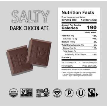 Hu Chocolate Bars | 6 Pack Salty Dark Chocolate Delight