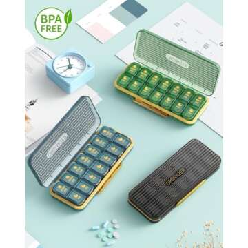 Ultimate 7-Day Am Pm Pill Organizer - Acedada Luxury Travel Pill Box