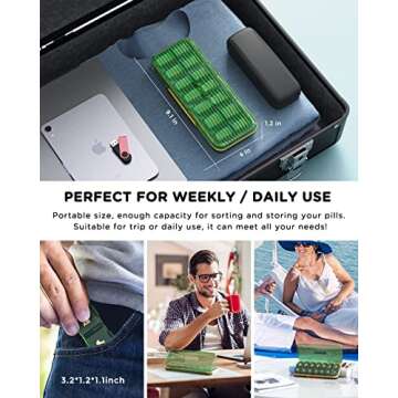 Acedada 7-Day Am Pm Pill Organizer - Travel Friendly Solution