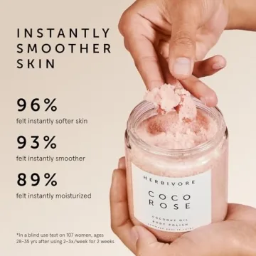 HERBIVORE Coco Rose Exfoliating Body Scrub for Silky Skin