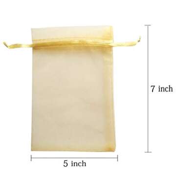 Bulk Organza Gift Wrap Bags 100pcs Gold for Every Occasion