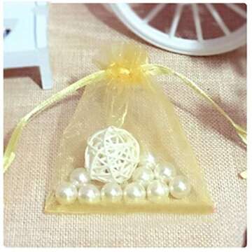 Bulk Organza Gift Wrap Bags 100pcs Gold for Every Occasion
