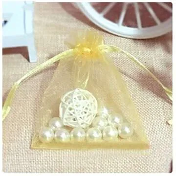 Bulk Organza Gift Wrap Bags 100pcs Gold for Every Occasion