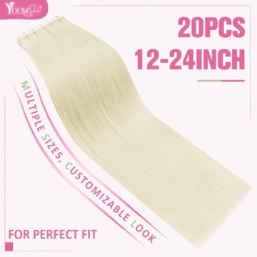 Premium YoungSee Blonde Tape in Hair Extensions 24 Inch