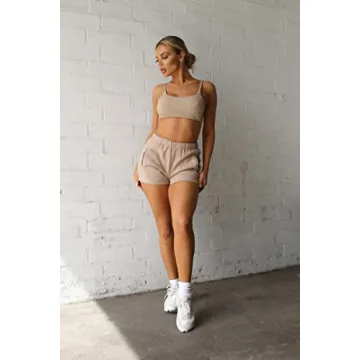 TIC TOC Women's Plush Lounge Set Soft Backless Bralette