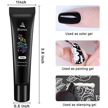 Biutee 12pcs Nail Stamping Plates Set with Stamper & Scraper