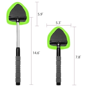 Extendable Windshield Cleaner with Cloth Pads