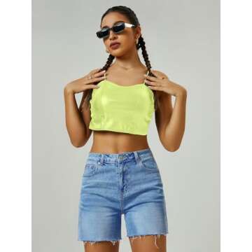 AUWUKA Womens High Waist Jean Shorts Wide Straight Leg Microelastic Long Denim Mom Shorts