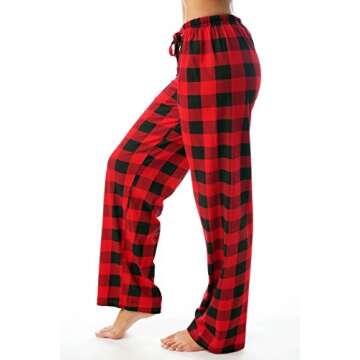 Just Love Women Pajama Pants Sleepwear 6324-10195-RED-L