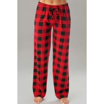 Just Love Women Pajama Pants Sleepwear 6324-10195-RED-L