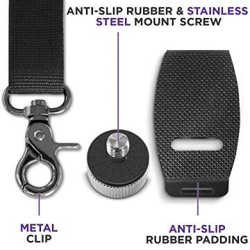 Altura Photo Rapid Fire Vintage Camera Neck Strap w/Quick Release and Safety Tether