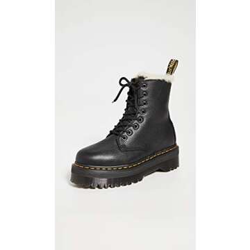 Dr. Martens Jadon Faux-Fur Lined 8 Eye Boots - Unisex Comfort in Black