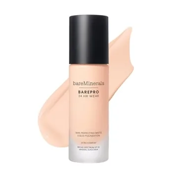 bareminerals Barepro 24HR Wear Matte Liquid Foundation Mineral SPF 20, Full Coverage Foundation Make...