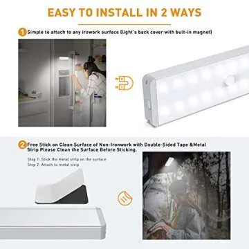 LED Closet Light Set with Remote and Motion Sensor