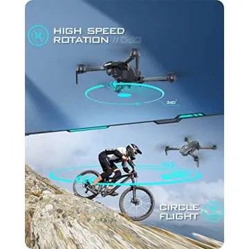 DEERC D60 Drones with Camera for Adults, Kids, FPV 1080P HD Video, Long Battery Life, Gravity Sensor, Foldable, Hobby RC Quadcopter, Suitable as Gifts for Boys, Girls, Beginner Adults, 1 Piece, Black