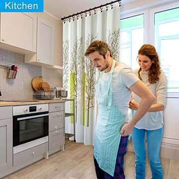 40PCS Premium Curtain Rings with Clips for Easy Drapery