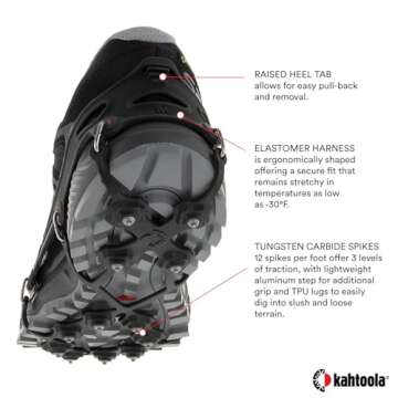 Kahtoola EXOspikes for Safe Winter Hiking & Running