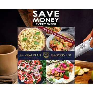 KUMA Professional Damascus Knife - 8 Inch Japanese Chef Knife, AUS10 Core - Corrosion And Stain Resistant - G10 Handle & Sheath Made Of Hardened Carbon steel