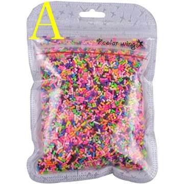 Colorful Sprinkles Decorations Simulation DIY Polymer Clay Candy Sweets Sugar Simulation Food 100g (A)