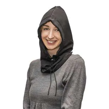 Halsa EMF Hat, Faraday Hood. EMF Blocking, Anti-Radiation Silver Fabric. 99% EMF Reduction. Shields 5G, 4G, Cellular, WiFi, Bluetooth, Smart Meters. Adjustable. One Size Fits All EMF Headwear