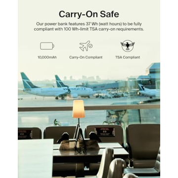 Belkin Portable Charger - 10000 mAh Power Bank with Integrated Cables - Perfect for Travel