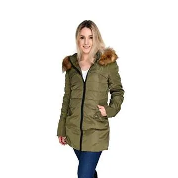 Beinia Valuker Women's Hooded Thickened Long Down Jacket Winter Down Parka Puffer Jacket