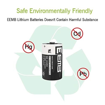 EEMB 4Pack ER14250 Lithium Batteries for Security & More