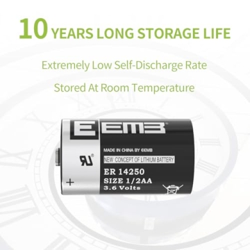 EEMB 4Pack ER14250 Lithium Batteries for Security & More