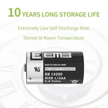EEMB 4Pack ER14250 Lithium Batteries for Security & More