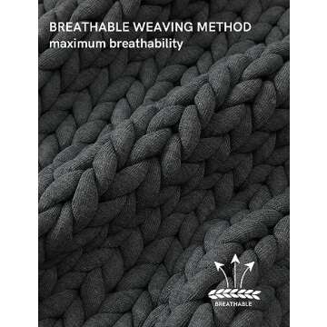 YnM Chunky Throw Blanket - Comfortable Hand Knitted Cozy Blanket