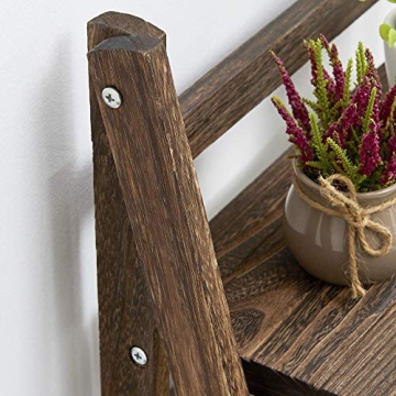 Rustic 4 Tier Foldable Ladder Shelf - Perfect Plant Stand