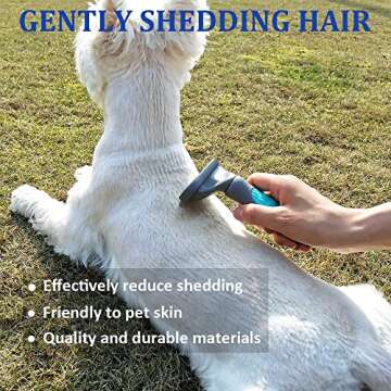 Pet Grooming Kit for Cats and Small Dogs, Undercoat Deshedding Tool Set, Gently and Effectively Remove Loose Hair and Reduce Shedding, Includes a Brush and a Double-sided Silicone Glove