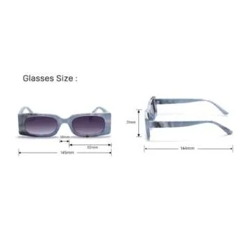 Stylish ENTHYI Vintage Rectangle Sunglasses for Fashion Lovers