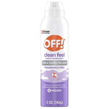 OFF! Clean Feel Insect Repellent Aerosol: Long-Lasting 20% Picaridin Protection