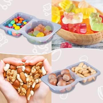 MACTANO Disposable Snack Containers with Secure Lids