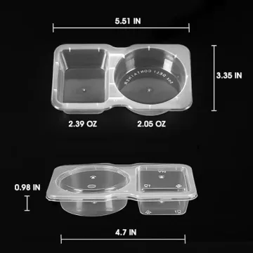 MACTANO Disposable Snack Containers with Secure Lids