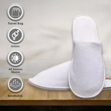 MODLUX Spa Slippers 12 Pairs Non-Slip Cotton Velvet Comfort