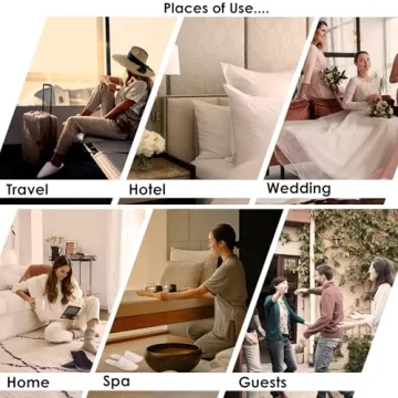 MODLUX Spa Slippers 12 Pairs Non-Slip Cotton Velvet Comfort