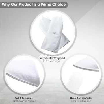 MODLUX Spa Slippers 12 Pairs Non-Slip Cotton Velvet Comfort