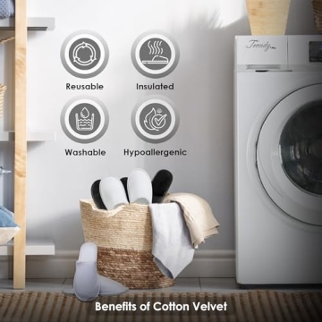 MODLUX Spa Slippers 12 Pairs Non-Slip Cotton Velvet Comfort