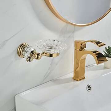 Elegant WOLIBEER Crystal Soap Dish Holder for Your Bathroom