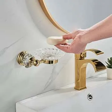 Elegant WOLIBEER Crystal Soap Dish Holder for Your Bathroom