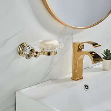 Elegant WOLIBEER Crystal Soap Dish Holder for Your Bathroom