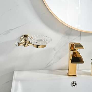 Elegant WOLIBEER Crystal Soap Dish Holder for Your Bathroom