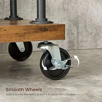 Stylish VASAGLE Clothes Rack with 5-Tier and Wheels