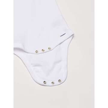 Gerber Baby 5-Pack Onesies Bodysuits, Solid White, Newborn