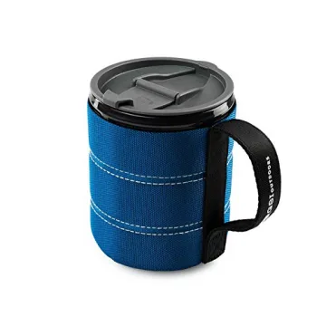 GSI Outdoors Insulated Infinity Backpacker Mug - Lightweight & Sturdy for Camping, 17 fl oz, Blue